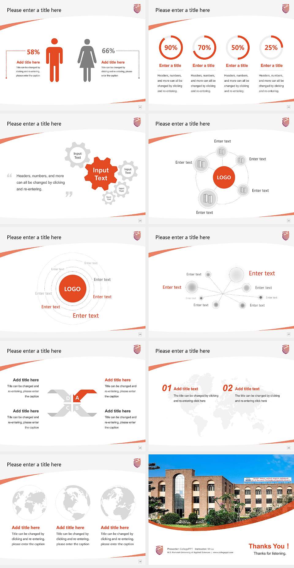 M.S. Ramaiah University of Applied Sciences Course/Courseware Creation PPT Template4:3 ratio PPT effect preview image4