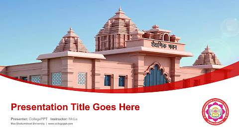 Maa Shakumbhari University Course/Courseware Creation PPT Template