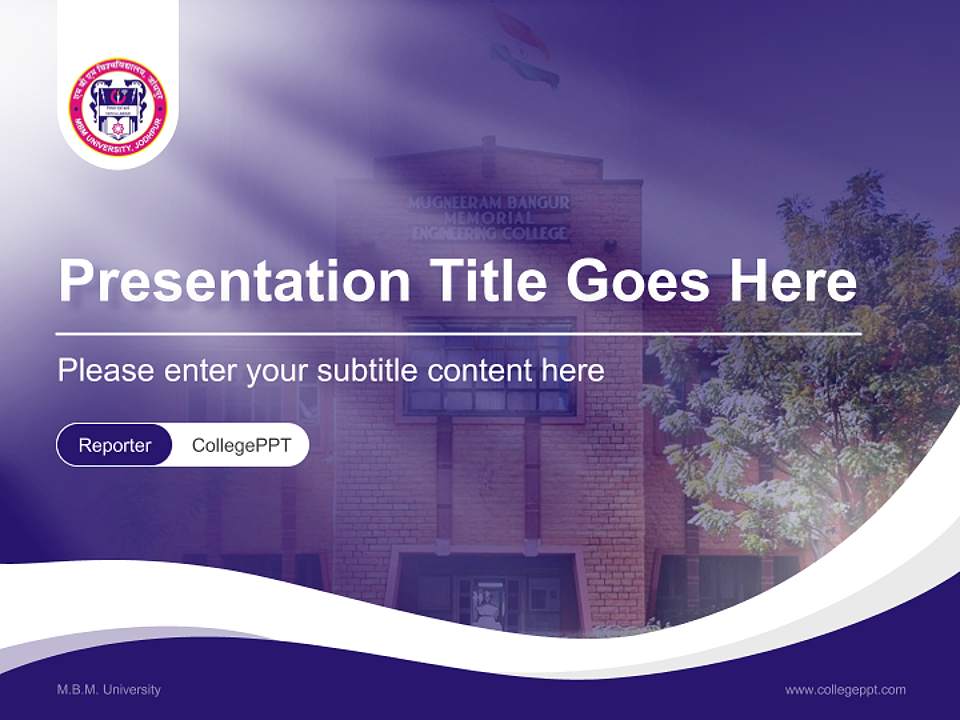 M.B.M. University Lecture Sharing and Networking Event PPT Template4:3 ratio PPT effect preview image4