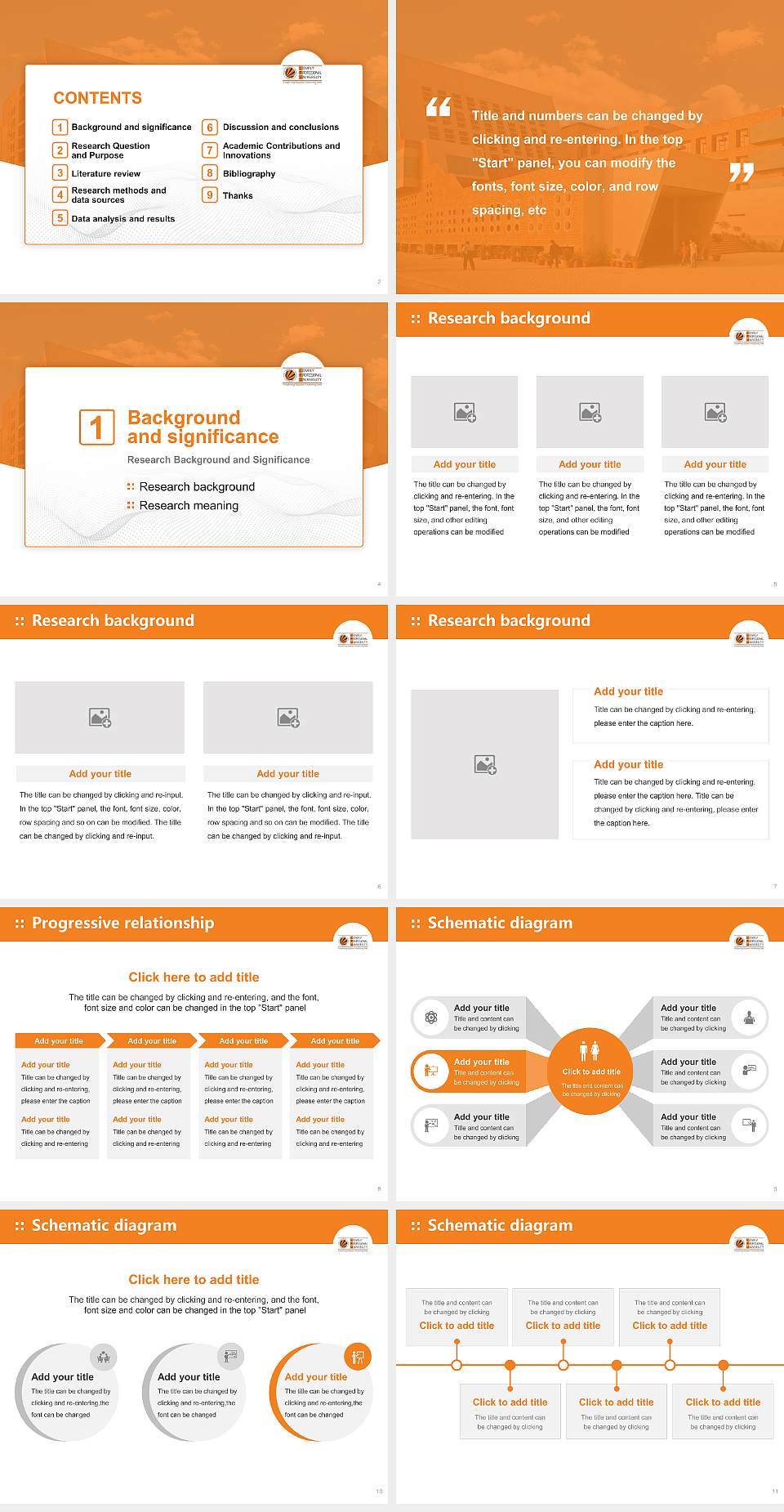 Lovely Professional University Graduation Thesis Defense PPT Template4:3 ratio PPT effect preview image2