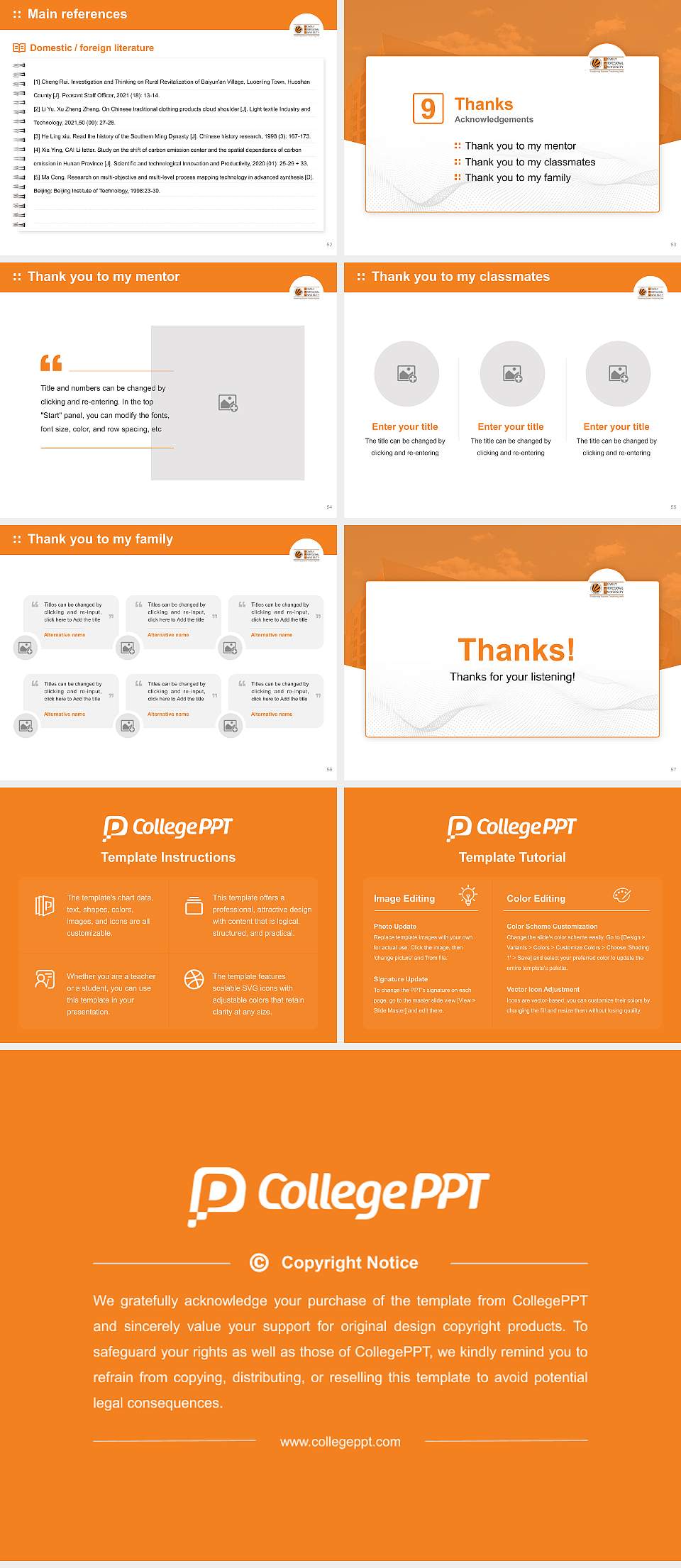 Lovely Professional University Graduation Thesis Defense PPT Template4:3 ratio PPT effect preview image7