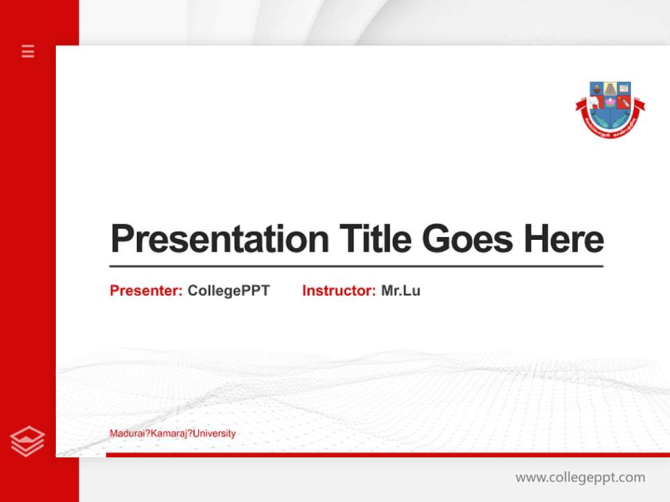 Madurai?Kamaraj?University Thesis Proposal/Graduation Defense PPT Template4:3 ratio PPT effect preview image5