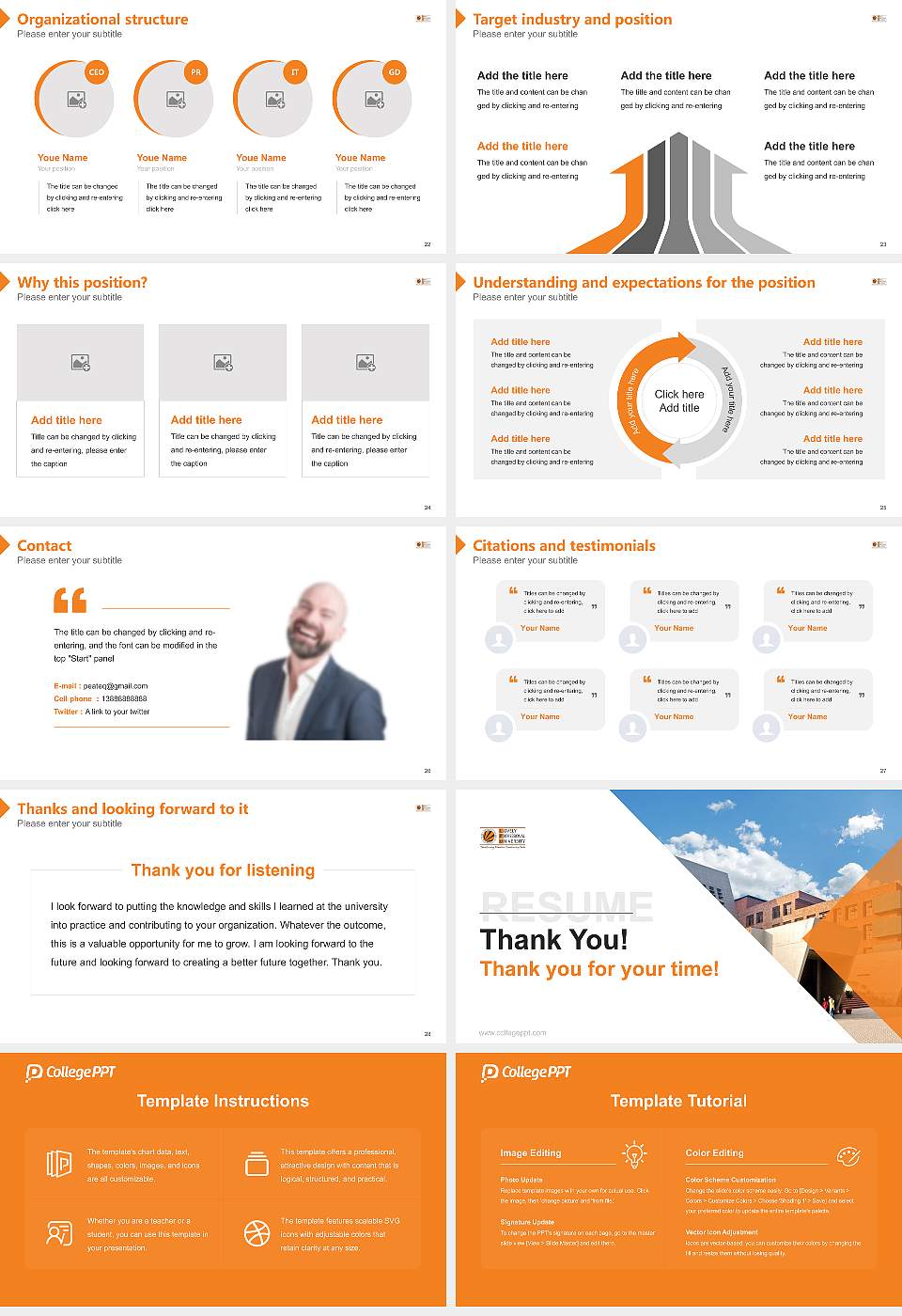 Lovely Professional University Resume PPT Template16:9 ratio PPT effect preview image4