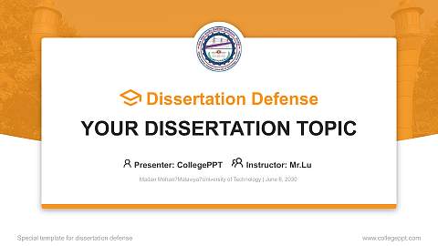 Madan Mohan?Malaviya?University of Technology Graduation Thesis Defense PPT Template