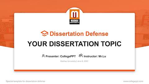 Madhav University Graduation Thesis Defense PPT Template