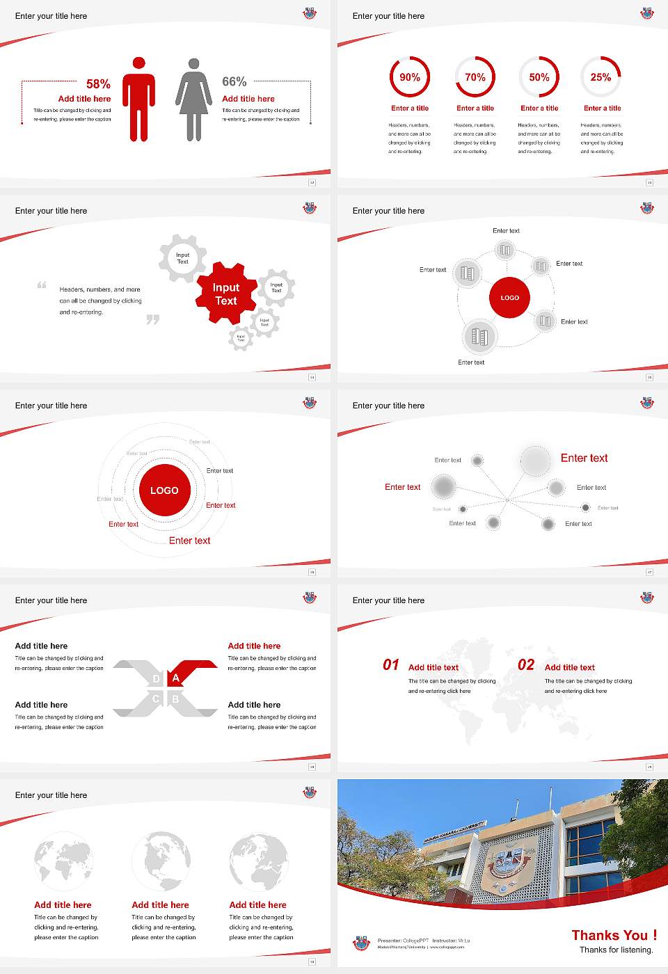 Madurai?Kamaraj?University Course/Courseware Creation PPT Template16:9 ratio PPT effect preview image4