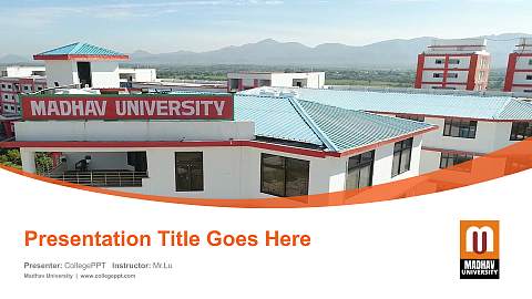 Madhav University Course/Courseware Creation PPT Template