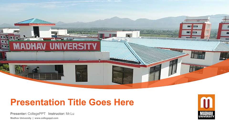 Madhav University Course/Courseware Creation PPT Template16:9 ratio PPT effect preview image