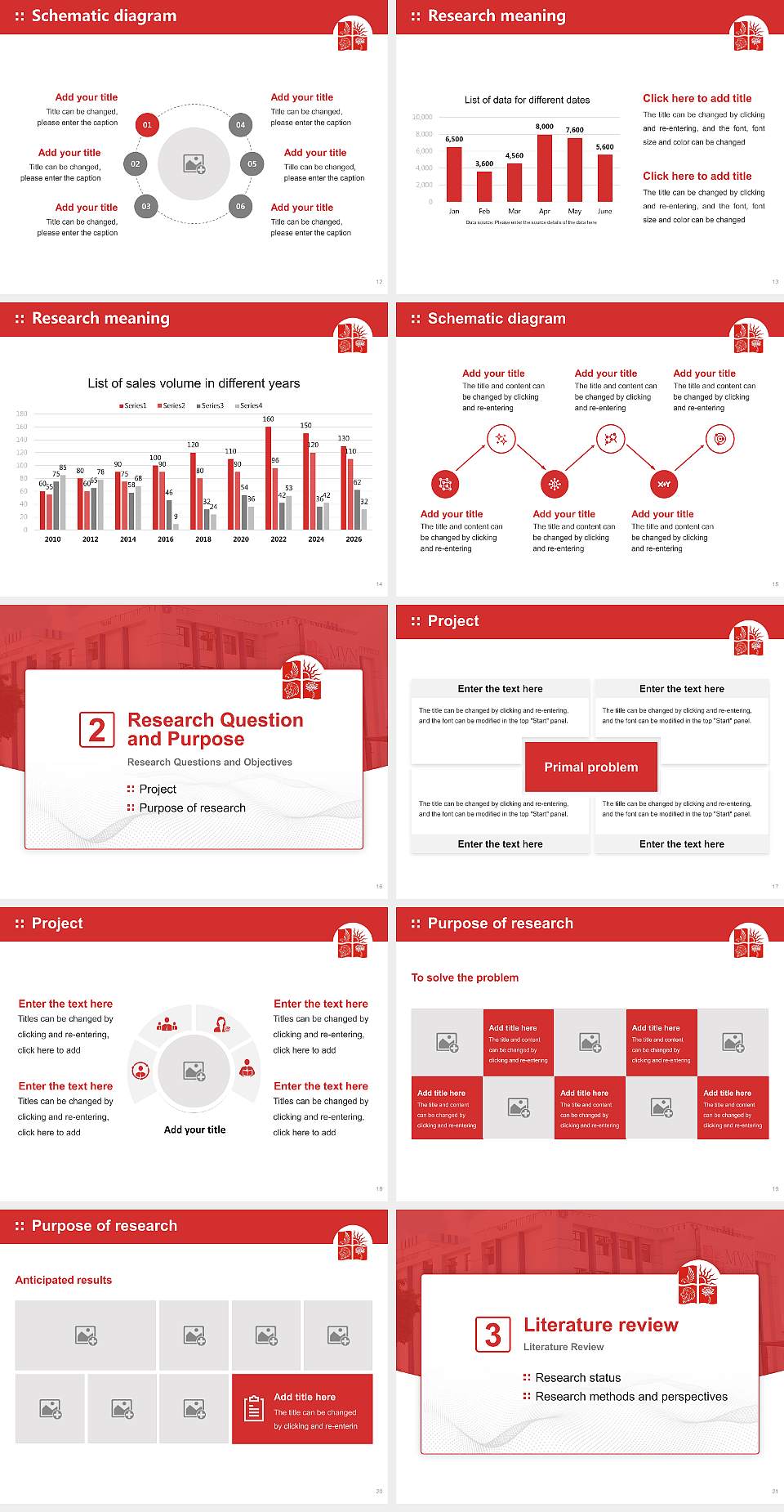 M.V.N. University Graduation Thesis Defense PPT Template4:3 ratio PPT effect preview image3