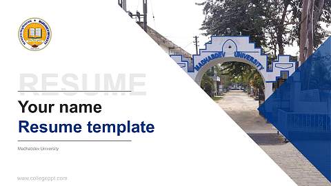 Madhabdev University Resume PPT Template