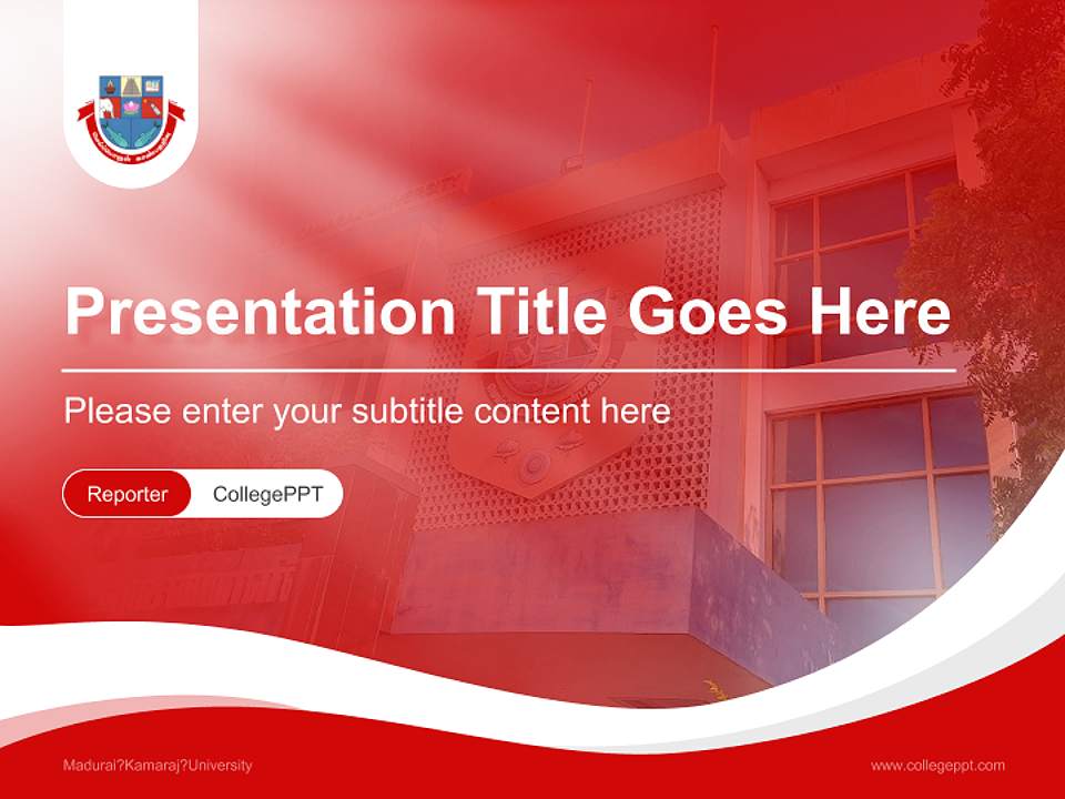 Madurai?Kamaraj?University Lecture Sharing and Networking Event PPT Template4:3 ratio PPT effect preview image4