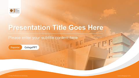 Lovely Professional University Lecture Sharing and Networking Event PPT Template