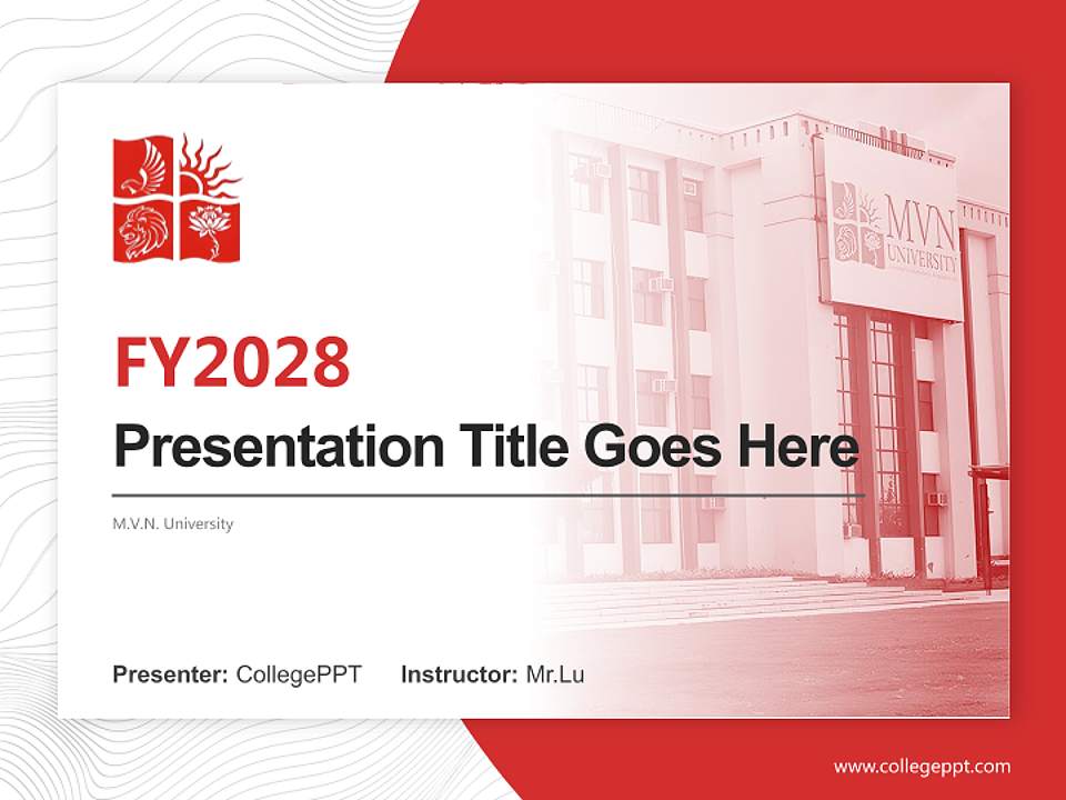 M.V.N. University Academic Presentation/Research Findings Report PPT Template4:3 ratio PPT effect preview image5