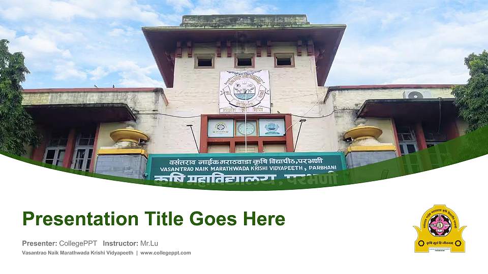 Vasantrao Naik Marathwada Krishi Vidyapeeth Course/Courseware Creation PPT Template16:9 ratio PPT effect preview image