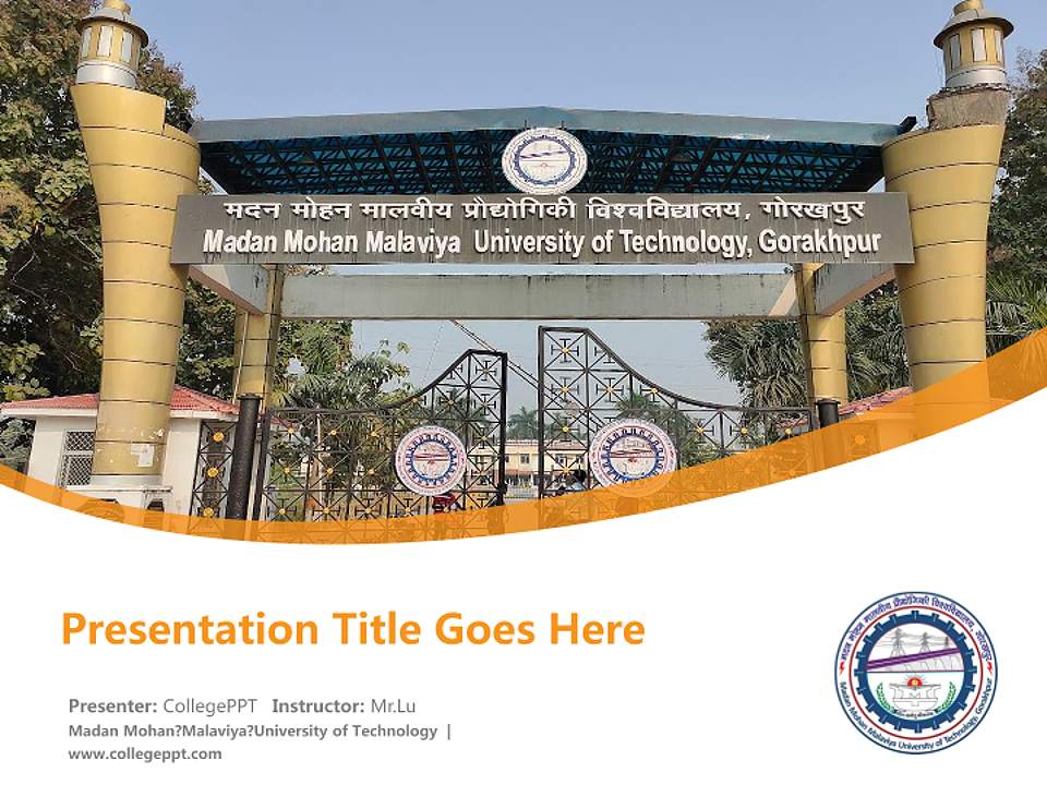 Madan Mohan?Malaviya?University of Technology Course/Courseware Creation PPT Template4:3 ratio PPT effect preview image5