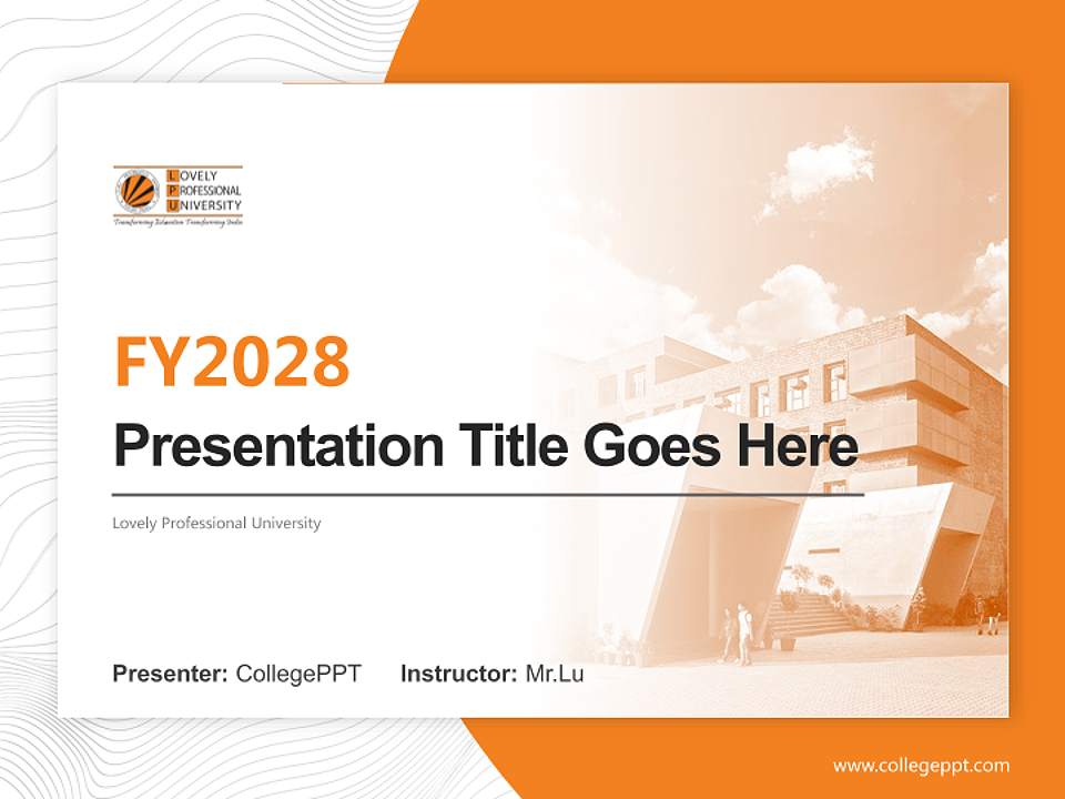 Lovely Professional University Academic Presentation/Research Findings Report PPT Template4:3 ratio PPT effect preview image5