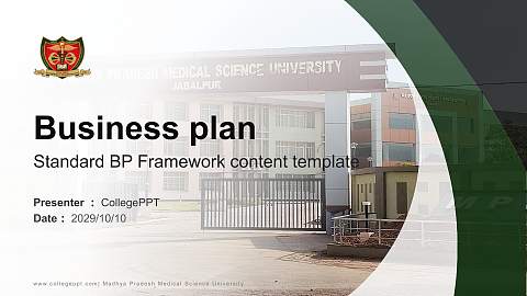Madhya Pradesh Medical Science University Competition/Entrepreneurship Contest PPT Template