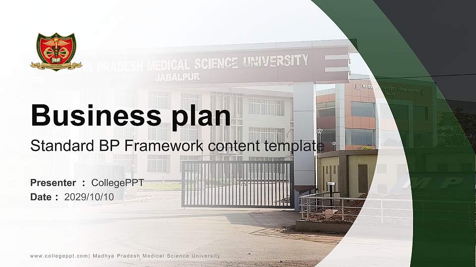 Madhya Pradesh Medical Science University Competition/Entrepreneurship Contest PPT Template16:9 ratio PPT effect preview image