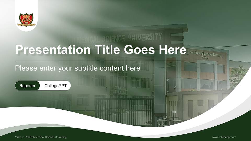 Madhya Pradesh Medical Science University Lecture Sharing and Networking Event PPT Template16:9 ratio PPT effect preview image