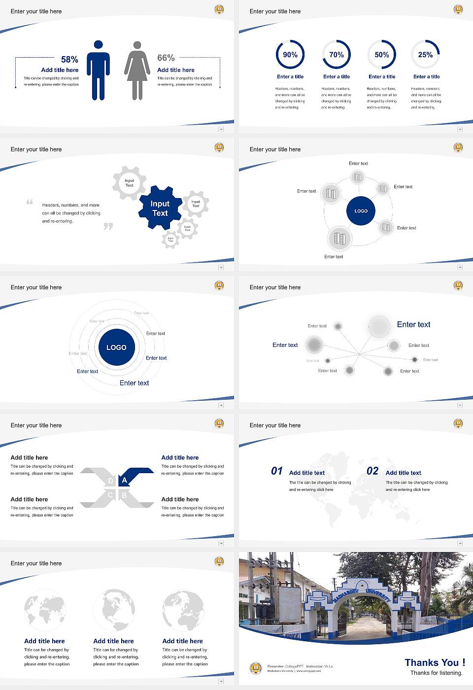 Madhabdev University Course/Courseware Creation PPT Template16:9 ratio PPT effect preview image4