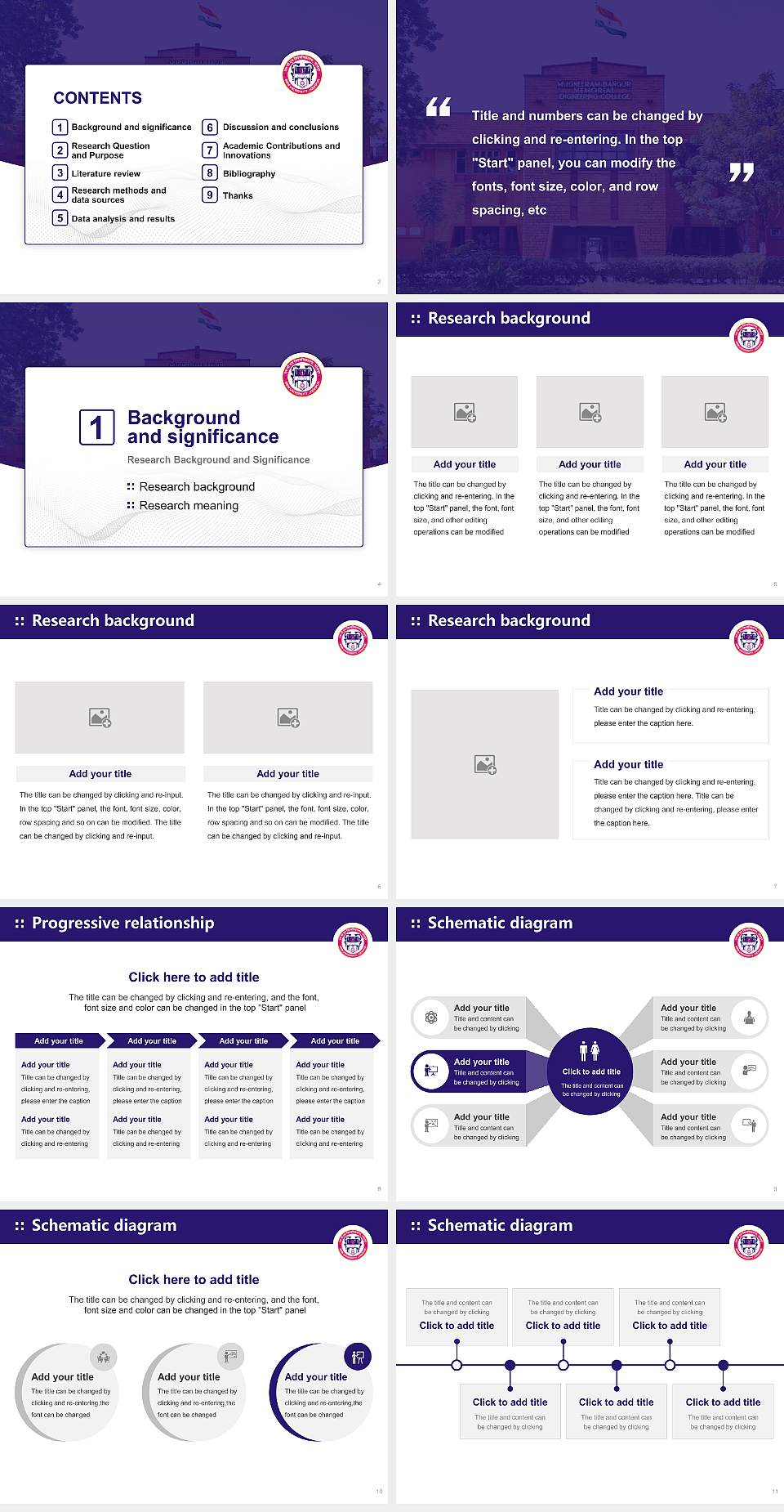 M.B.M. University Graduation Thesis Defense PPT Template4:3 ratio PPT effect preview image2