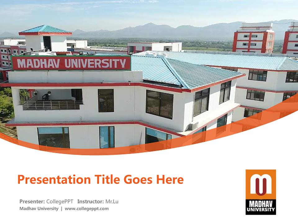 Madhav University Course/Courseware Creation PPT Template4:3 ratio PPT effect preview image5
