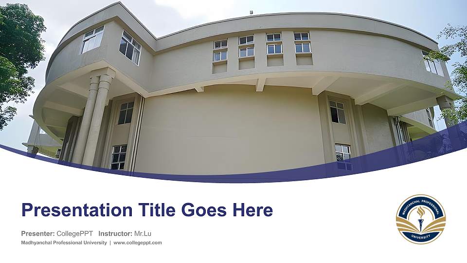 Madhyanchal Professional University Course/Courseware Creation PPT Template16:9 ratio PPT effect preview image