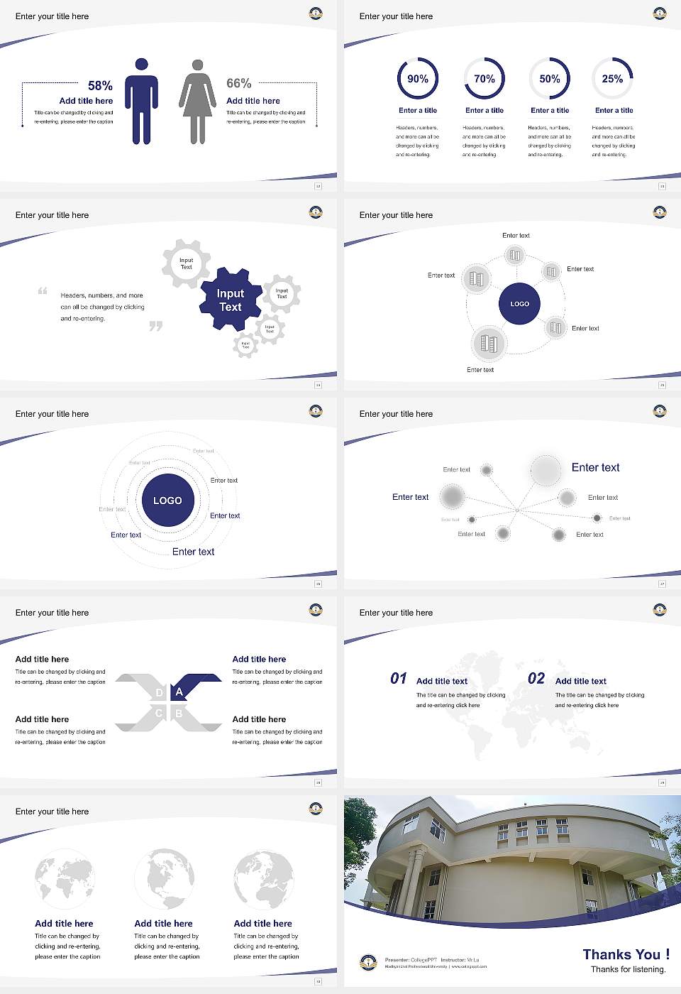 Madhyanchal Professional University Course/Courseware Creation PPT Template16:9 ratio PPT effect preview image4