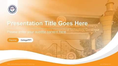 Madan Mohan?Malaviya?University of Technology Lecture Sharing and Networking Event PPT Template