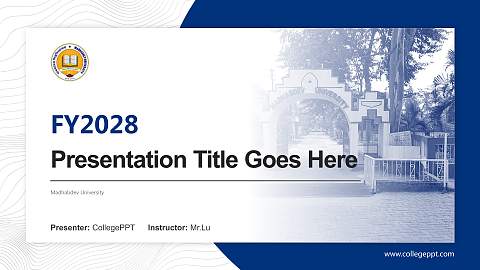 Madhabdev University Academic Presentation/Research Findings Report PPT Template