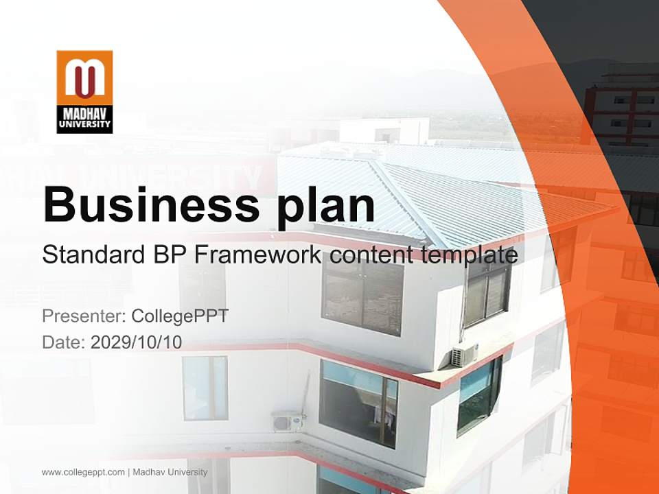 Madhav University Competition/Entrepreneurship Contest PPT Template4:3 ratio PPT effect preview image9
