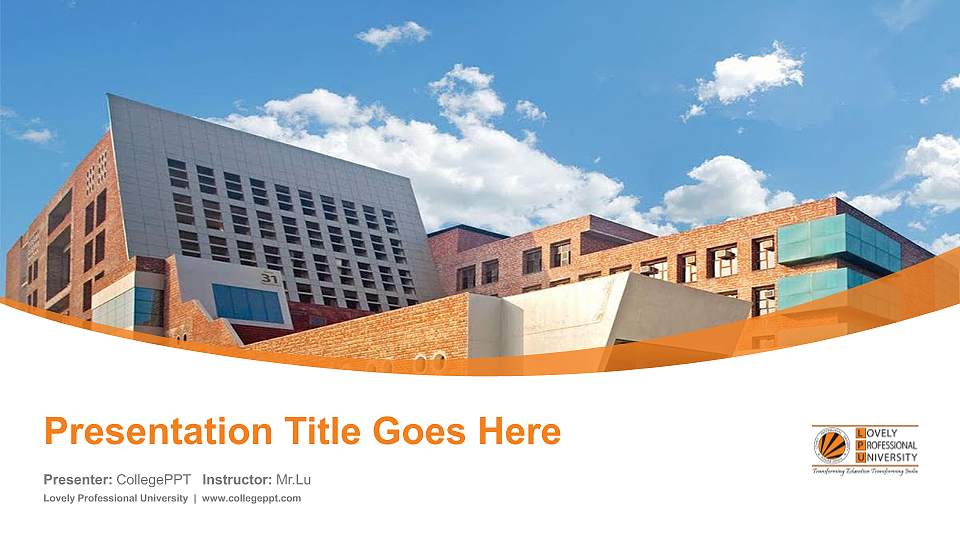 Lovely Professional University Course/Courseware Creation PPT Template16:9 ratio PPT effect preview image