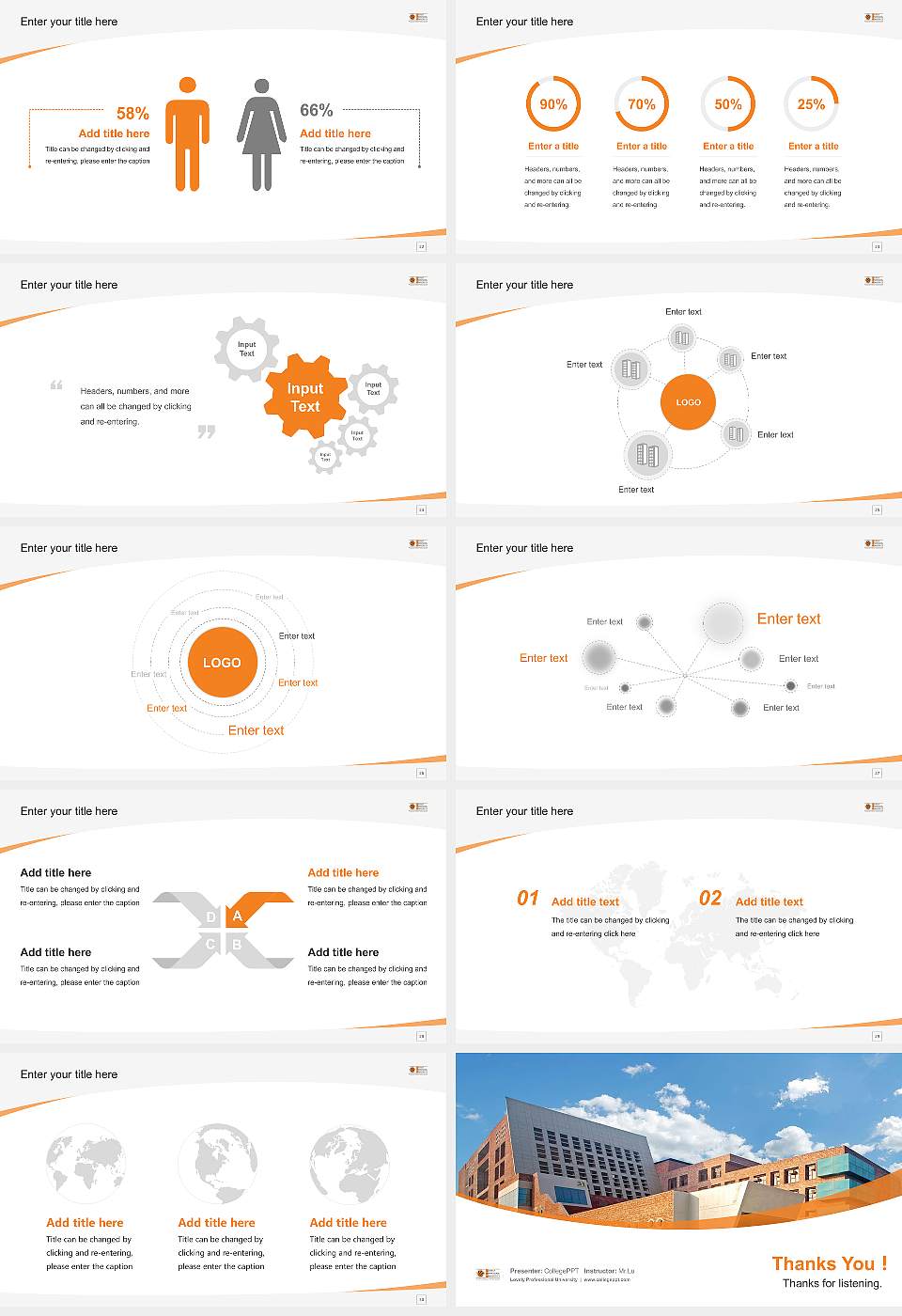 Lovely Professional University Course/Courseware Creation PPT Template16:9 ratio PPT effect preview image4