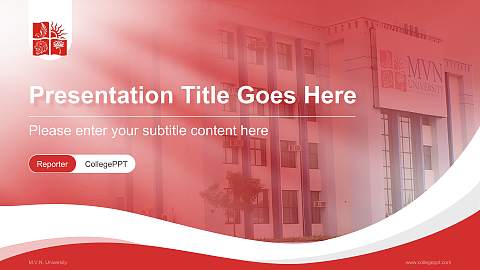 M.V.N. University Lecture Sharing and Networking Event PPT Template