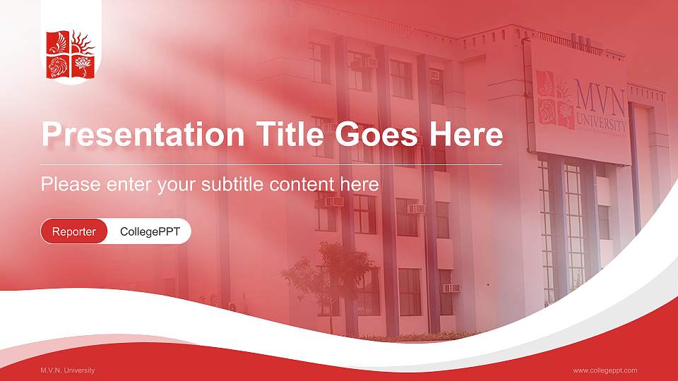 M.V.N. University Lecture Sharing and Networking Event PPT Template16:9 ratio PPT effect preview image