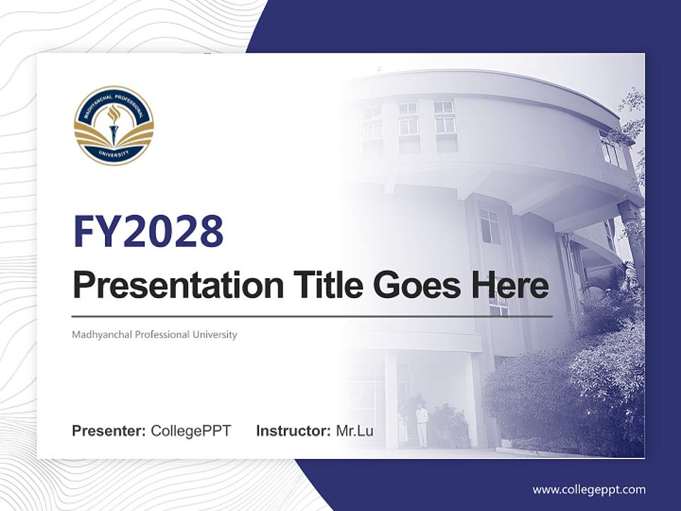 Madhyanchal Professional University Academic Presentation/Research Findings Report PPT Template4:3 ratio PPT effect preview image5