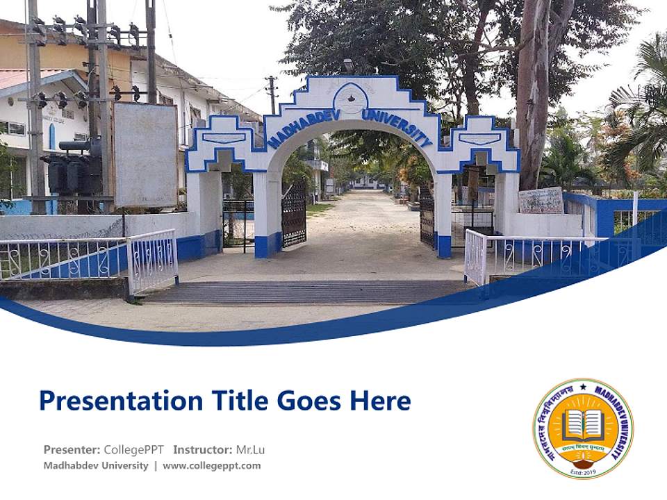 Madhabdev University Course/Courseware Creation PPT Template4:3 ratio PPT effect preview image5