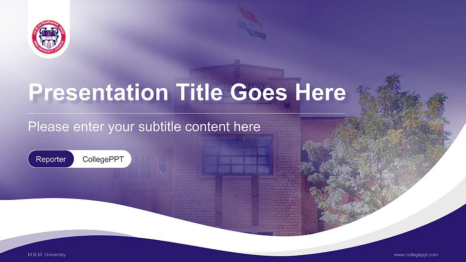 M.B.M. University Lecture Sharing and Networking Event PPT Template16:9 ratio PPT effect preview image
