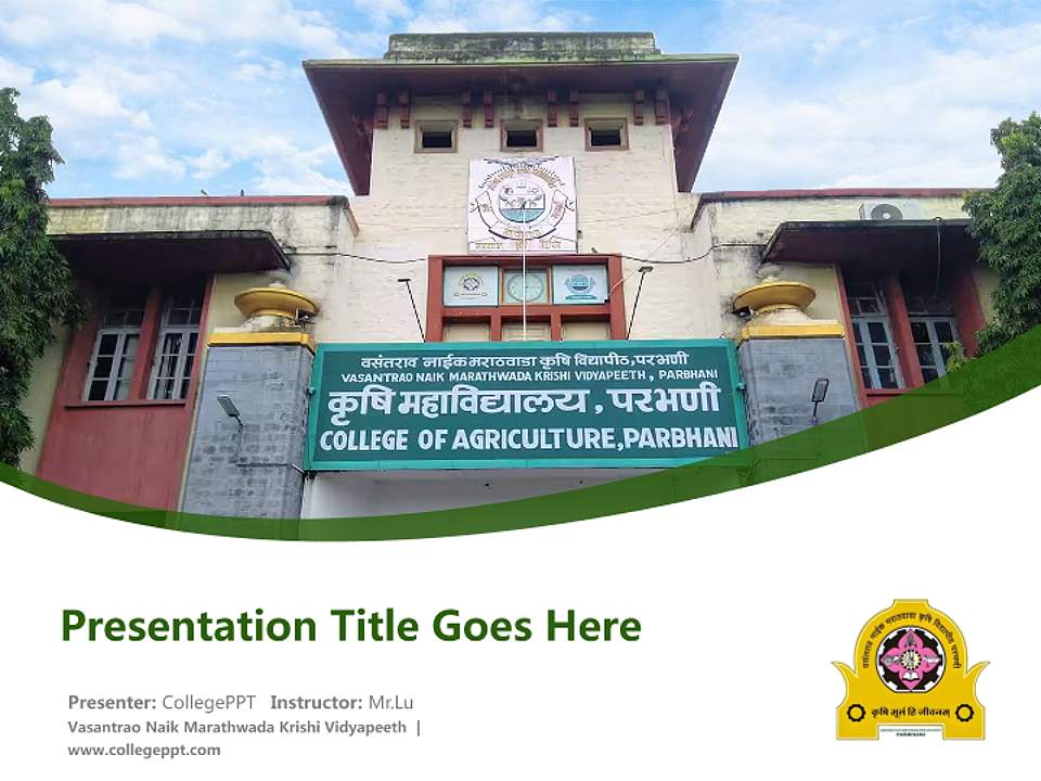 Vasantrao Naik Marathwada Krishi Vidyapeeth Course/Courseware Creation PPT Template4:3 ratio PPT effect preview image5