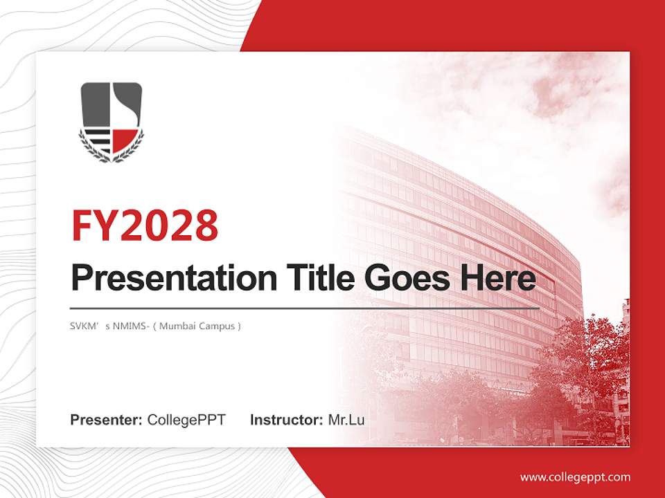 SVKM’s NMIMS-（Mumbai Campus） Academic Presentation/Research Findings Report PPT Template4:3 ratio PPT effect preview image5