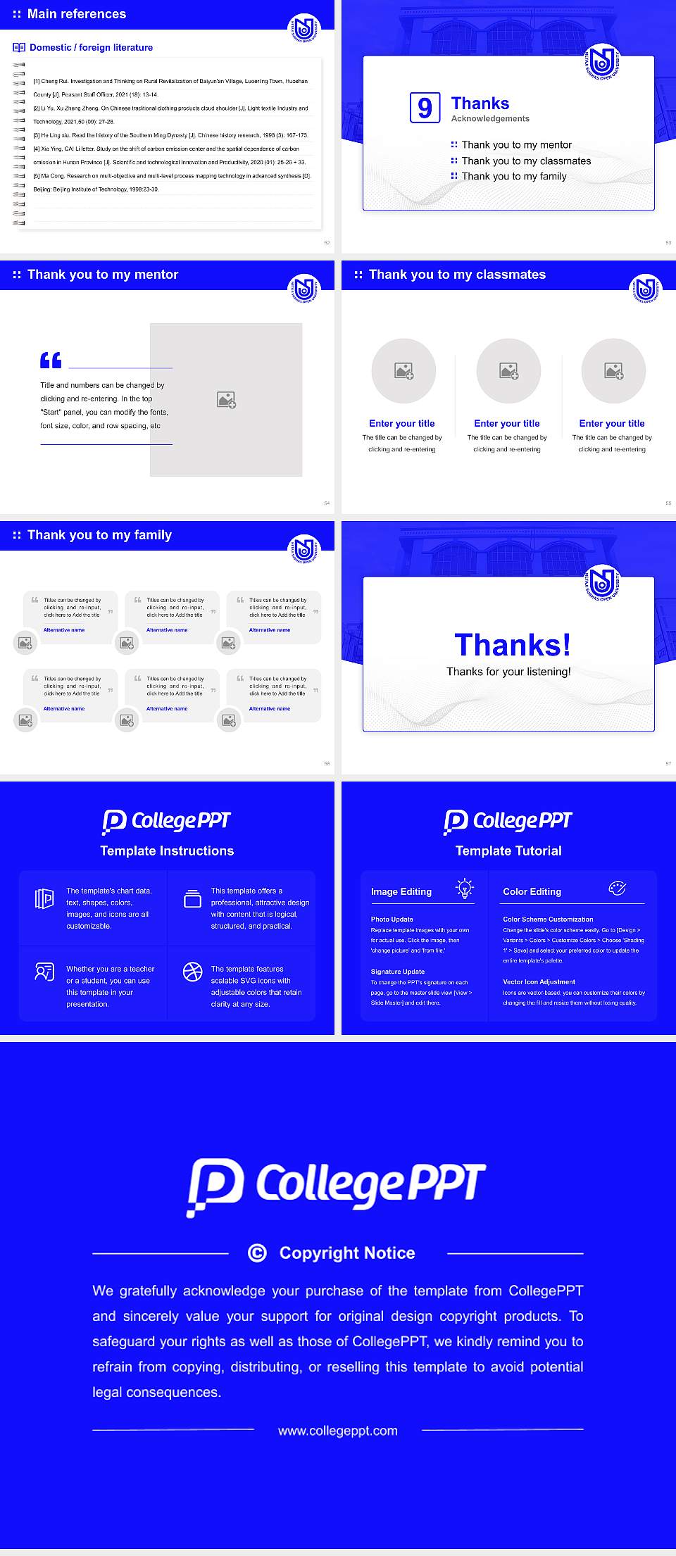 Netaji Subhash Open University Graduation Thesis Defense PPT Template4:3 ratio PPT effect preview image7