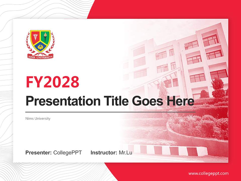 Nims University Academic Presentation/Research Findings Report PPT Template4:3 ratio PPT effect preview image5