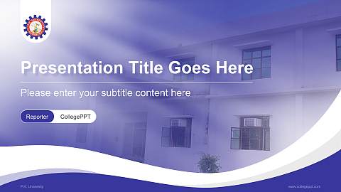 P.K. University Lecture Sharing and Networking Event PPT Template
