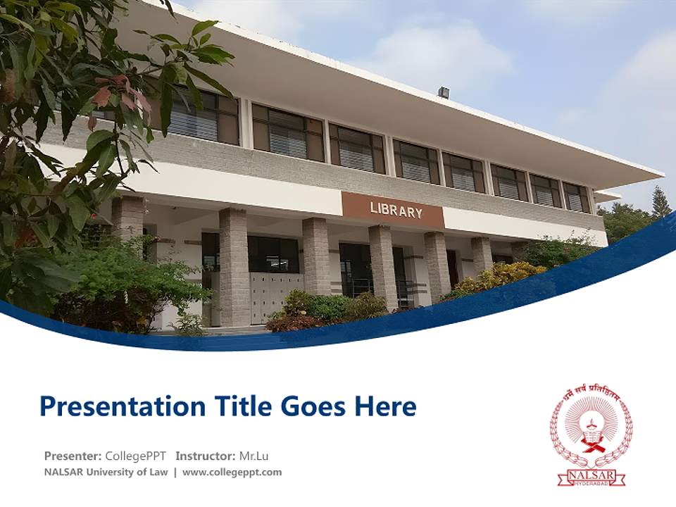 NALSAR University of Law Course/Courseware Creation PPT Template4:3 ratio PPT effect preview image5