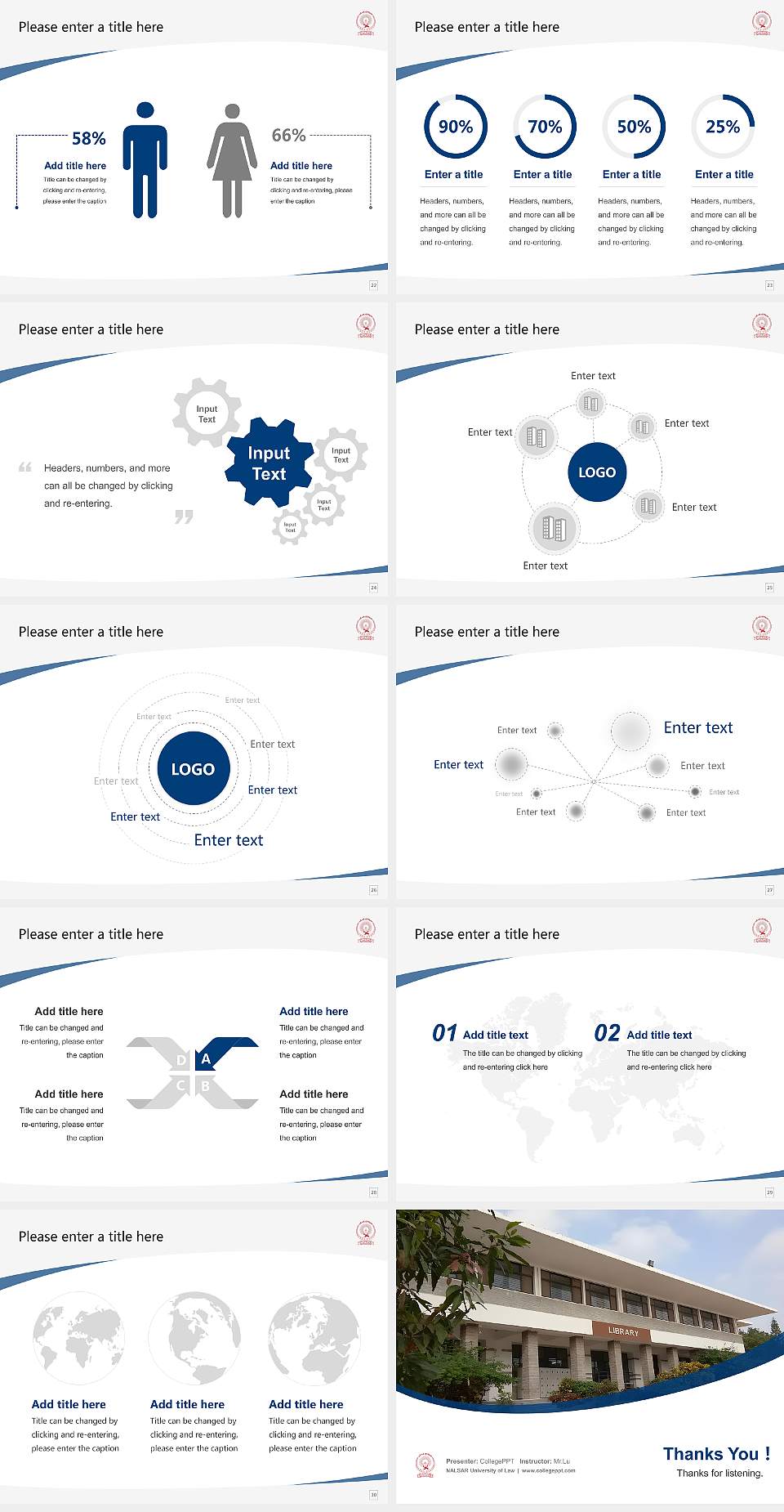 NALSAR University of Law Course/Courseware Creation PPT Template4:3 ratio PPT effect preview image4