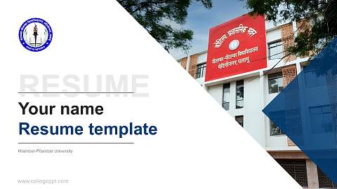 Nilamber-Pitamber University Resume PPT Template
