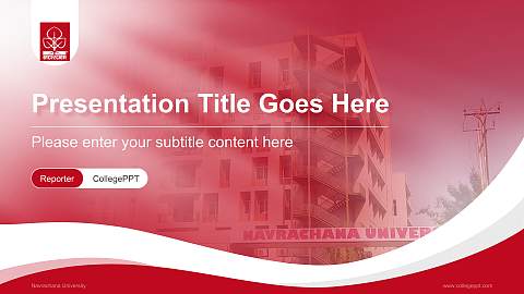 Navrachana University Lecture Sharing and Networking Event PPT Template