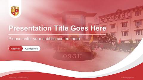 Om Sterling Global University Lecture Sharing and Networking Event PPT Template