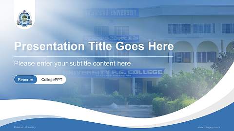 Palamuru University Lecture Sharing and Networking Event PPT Template