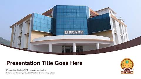 National Law University and Judicial Academy Course/Courseware Creation PPT Template